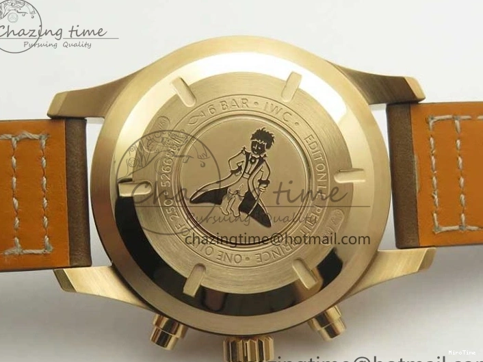 MIROTIME 0523 Sleek Pilot Chrono 377721 “Le Petit Prince” RG ZF 1:1 Best Edition on Brown Leather Strap A 7182